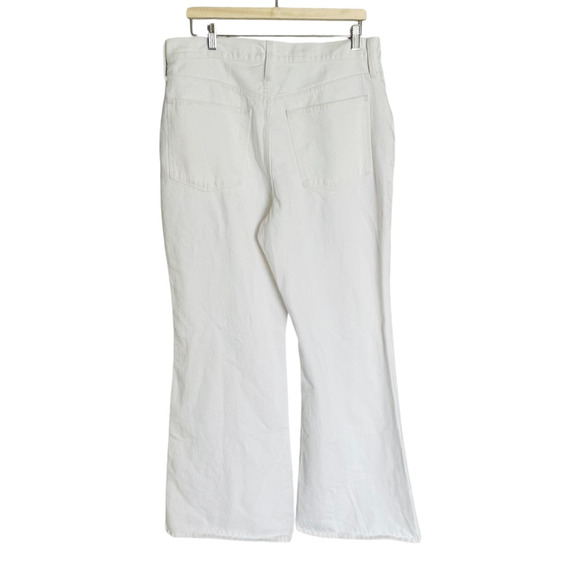 NWT Madewell Baggy Flare Split Hem Jeans Tile White Denim Size 31 - Picture 4 of 8
